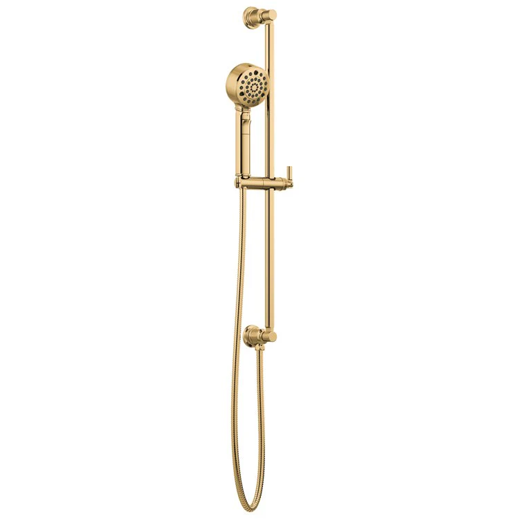 Handshower Set Invari Brilliance Luxe Gold 4 Function WaterSense ADA 1.75 Gallons per Minute 32-3/16 Inch Slide Bar - Frankwebs