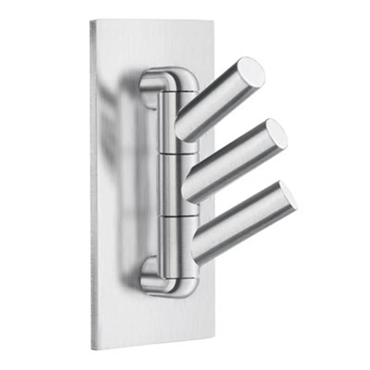 Hook Triple Swivel Brushed Stainless Steel 1-3/4 x 1-3/4 x 3-1/2 Inch 1-3/4 Inch Wall Mount - Frankwebs
