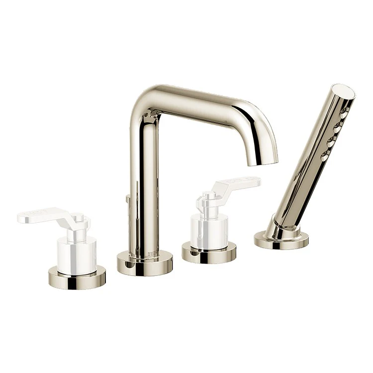 Litze Two Handle Roman Tub Faucet with Handshower without Handles - Frankwebs