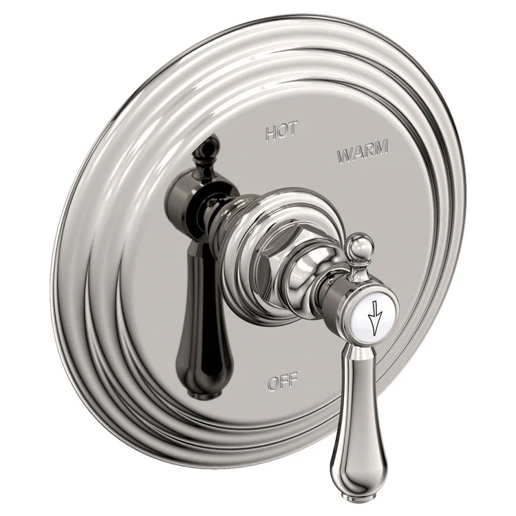 Pressure Balance Valve Trim Chesterfield Round 1 Lever Antique Brass ADA Depth 3-2/3 Inch - Frankwebs