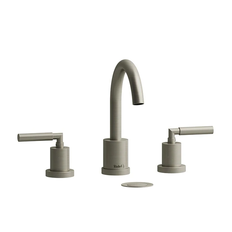 Lavatory Faucet Sylla Widespread 8 Inch Spread 2 Lever ADA Brushed Nickel 1.5 Gallons per Minute - Frankwebs