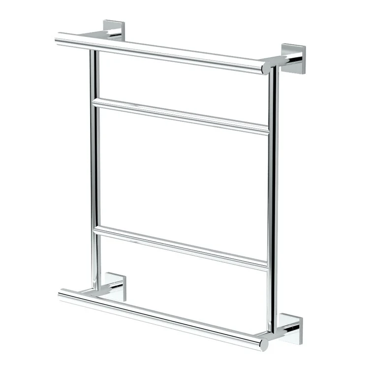 Towel Bar Elevate 18 Inch 4 Bar Rack Chrome Wall Mount Metal - Frankwebs