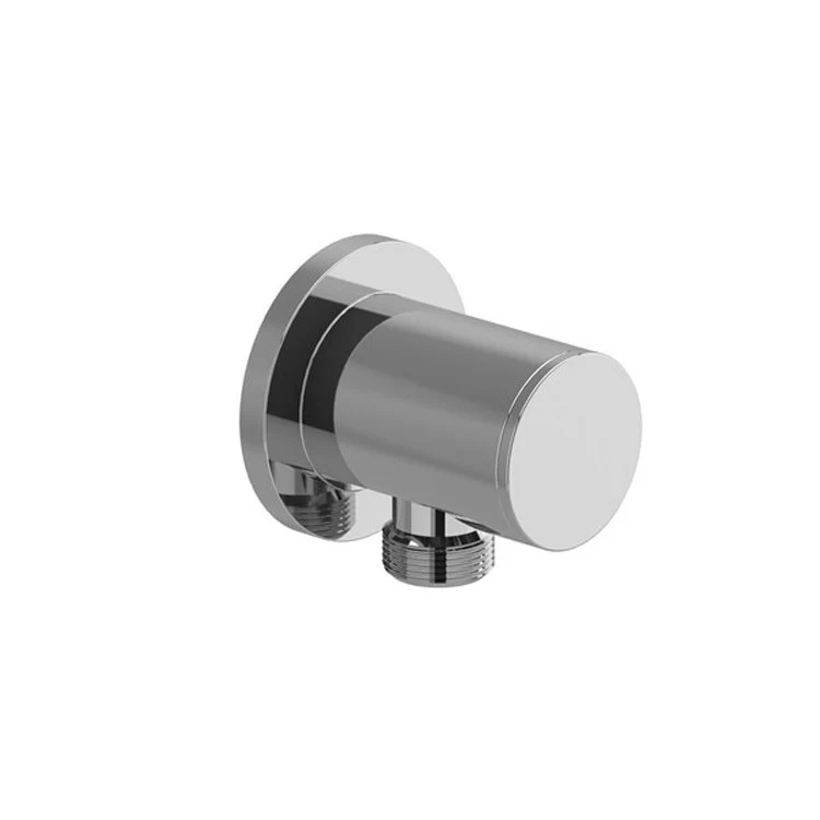 Handshower Elbow Outlet with Shut-Off Valve 2-7/8 Inch Brass Polished Nickel 1/2 Inch - Frankwebs