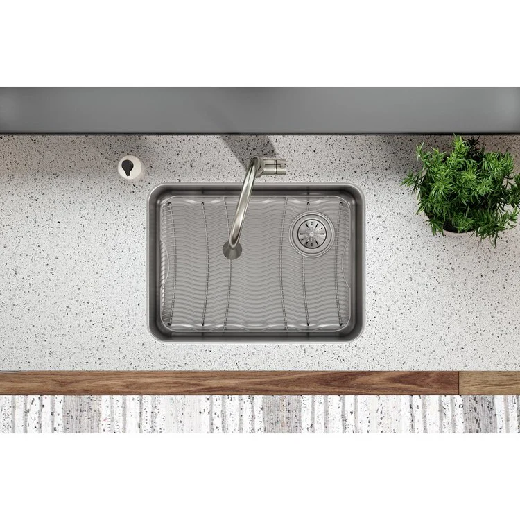 Sink Grid Bottom Grid 22 x 16 Inch Polished Stainless Steel for Bowls with Rear Right Drain Opening - Frankwebs