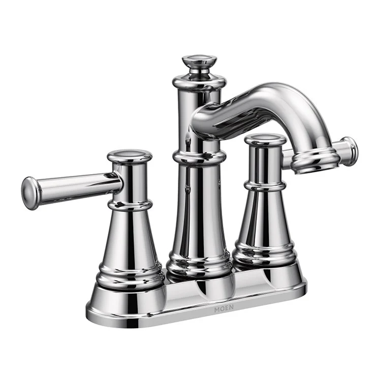 Belfield Two Handle High-Arc Centerset Bathroom Faucet with Drain - Frankwebs