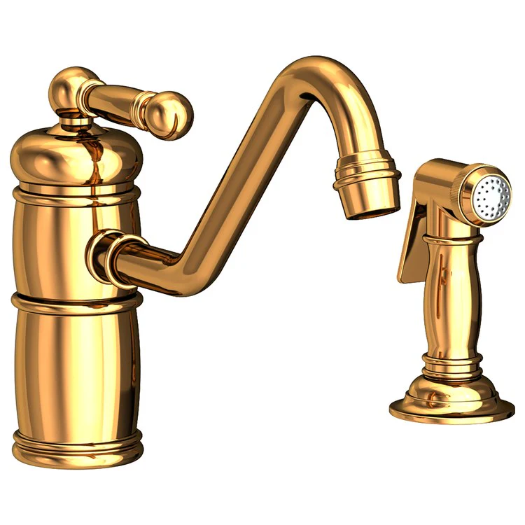 Kitchen Faucet Nadya 1 Lever ADA Antique Nickel Pull Out Sidespray Spout Height 5-11/16 Inch Spout Reach 9-11/16 Inch 1.8 Gallons per Minute - Frankwebs