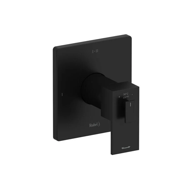 Thermostatic and Pressure Balance Valve Trim Kubik 1/2 Inch Rectangular 2-Way 3 Function 1 Lever Brushed Nickel ADA - Frankwebs