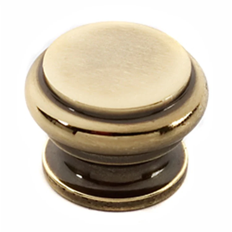 Knob Tuscany Round Polished Antique Brass 1/2 Inch 3/8 Inch 3/8 Inch - Frankwebs