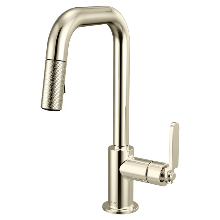 Prep Faucet Litze 1 Industrial Handle ADA Matte Black/Brilliance Luxe Gold Pull Down Dual Function Square 360 DEG Swivel 1.8 Gallons per Minute - Frankwebs