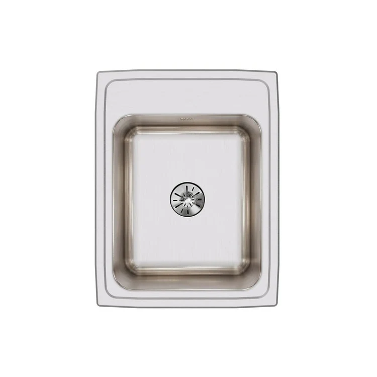 Kitchen Sink Lustertone Classic 17 x 22 Inch Single Bowl with Perfect Drain Lustrous Satin Drop-In - Frankwebs