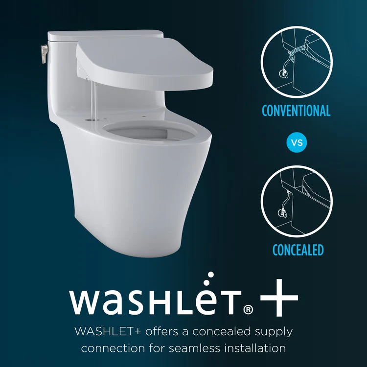 Toilet Drake 2 Pieces Cotton Elongated 30-11/16 Inch 1.28 Gallons per Flush Left Hand Chrome Washlet+ C5 - Frankwebs