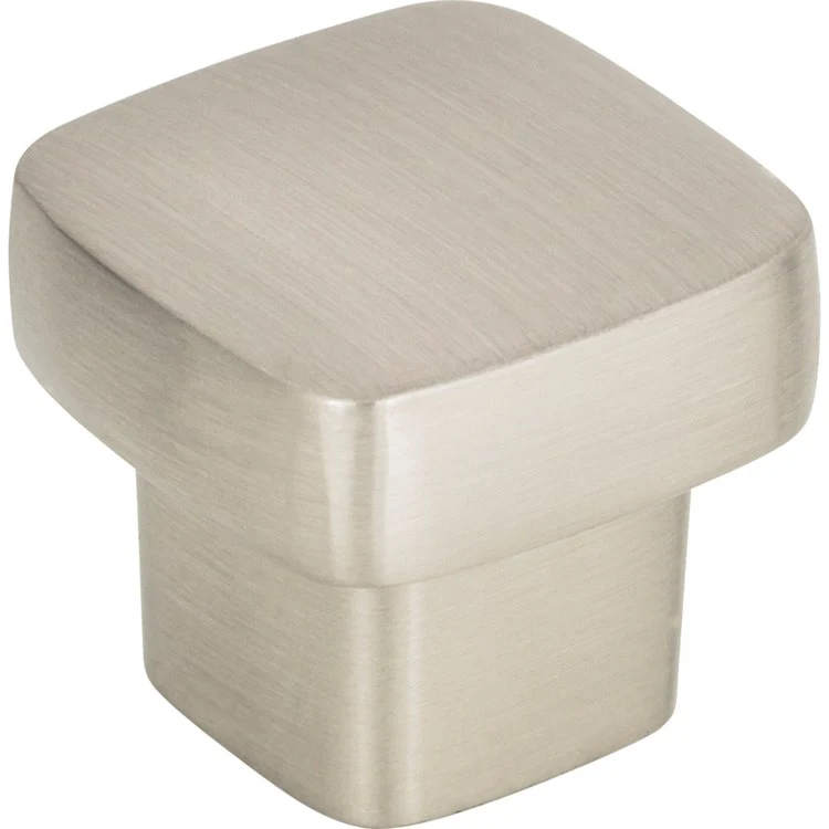 Knob Atlas Chunky Square Small Brushed Nickel Zinc Alloy 1 Inch - Frankwebs