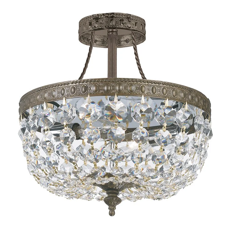 Ceiling Mount Collection Three-Light Semi-Flush Mount Ceiling Fixture - Frankwebs