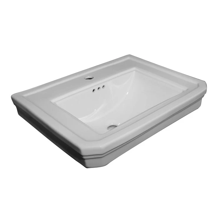 Lavatory Sink Drew 610 Wall Hung with Overflow 16 Inch Rectangle White - Frankwebs
