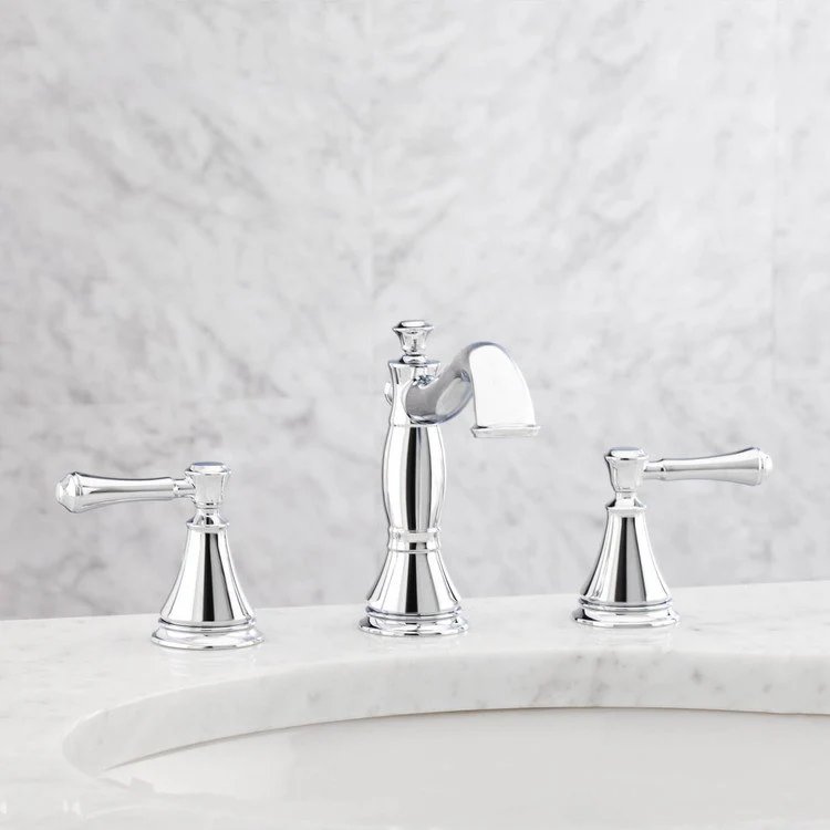 Cassidy Two Handle Widespread Bathroom Faucet with Drain - Frankwebs