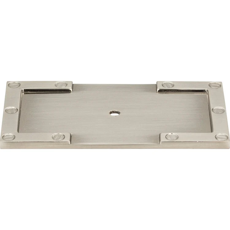 Backplate Atlas Campaign L-Bracket 3-11/16 Inch Brushed Nickel Zinc Alloy - Frankwebs