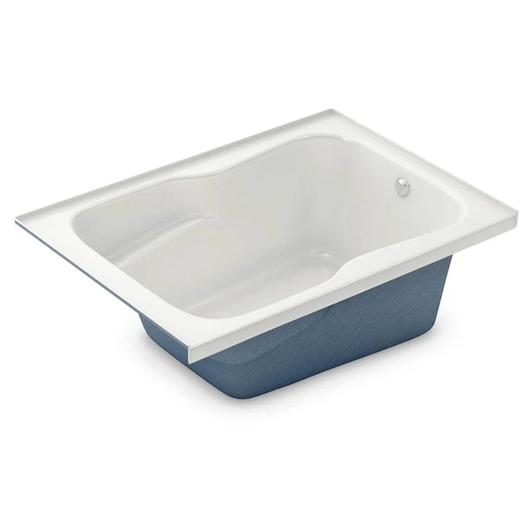 Soaking Tub 60 x 32 x 21-1/2 Inch 1-Piece Right Drain Outlet White AcrylX Rectangle 37 Gallons - Frankwebs