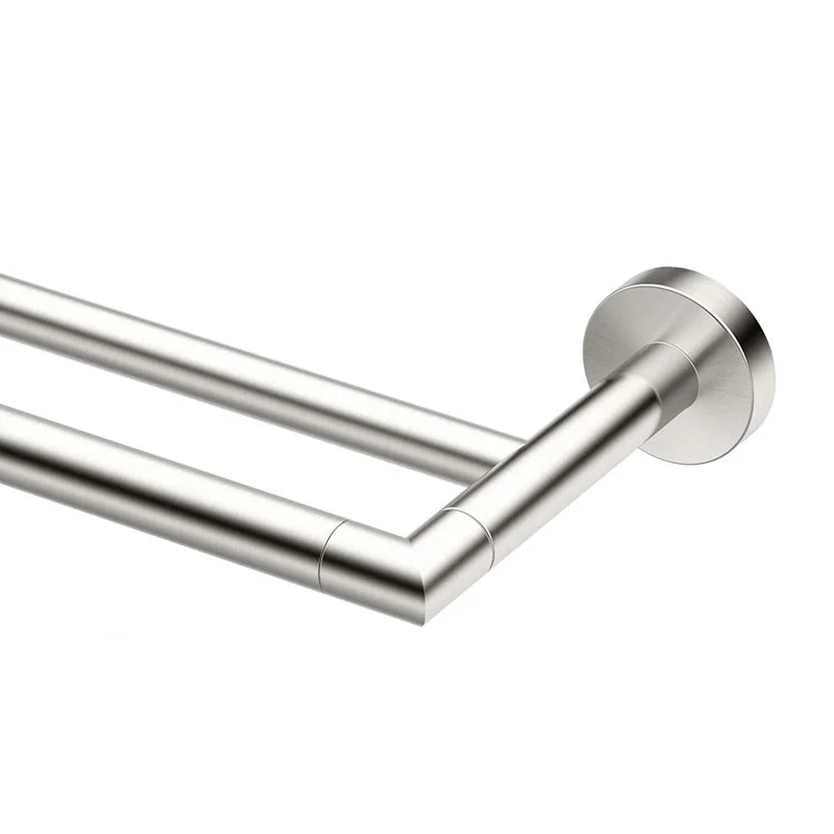 Towel Bar Glam 24 Inch Double Satin Nickel Wall Mount Metal - Frankwebs
