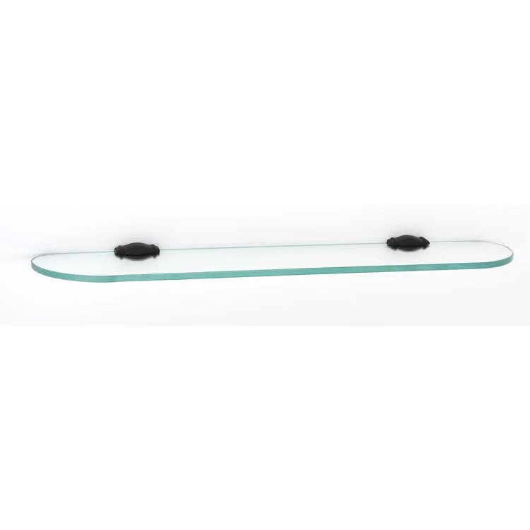 Shelf Charlie's Bath with Brackets Polished Brass 24 Inch Brass/Glass - Frankwebs