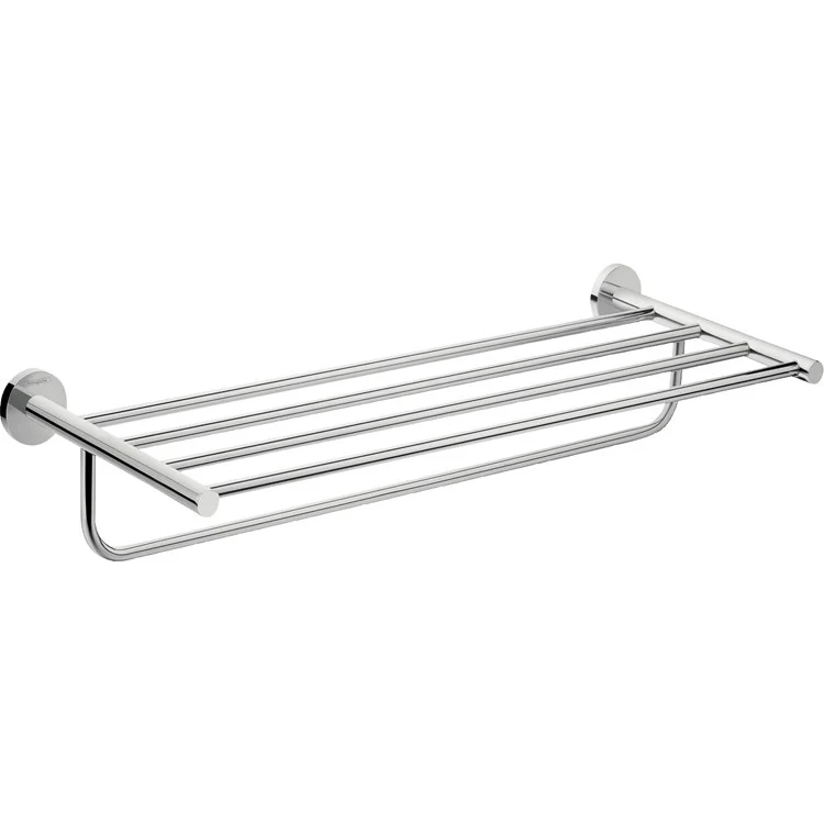 Towel Rack Logis Chrome 25 Inch Brass/Metal Wall Mount - Frankwebs