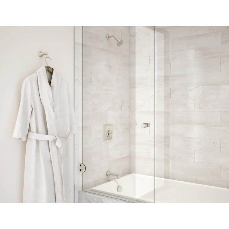 Tub and Shower Trim Canterbury with Integral Diverter 2 Lever Satin Nickel ADA 1.5 Gallons per Minute - Frankwebs