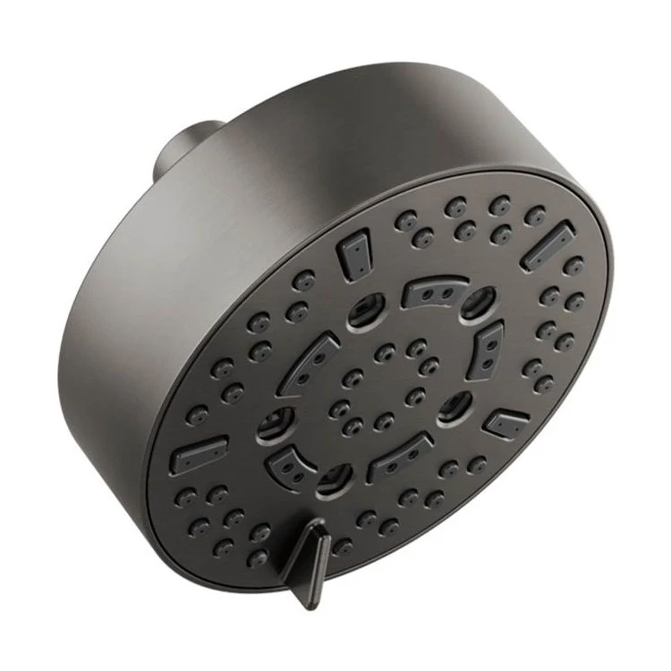 Showerhead Universal Showering 7 Function Wall Mount Matte Black 5 Inch 1.75 Gallons per Minute H2Okinetic Technology Linear Round Includes H2Okinetic Technology Rinsing/Full/Massage/Full and Massage/Shampoo/Shampoo and Massage and Pause Sprays - Frankwebs