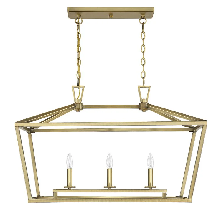 Townsend Three-Light Linear Chandelier - Frankwebs