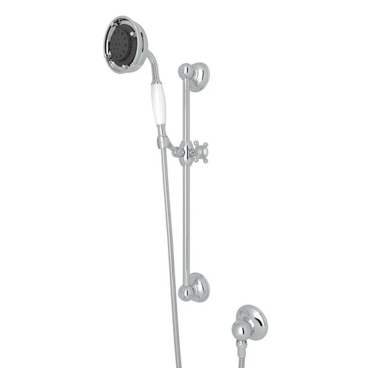 Handshower Set Resin Handle Polished Nickel 3 Function 1.8 Gallons per Minute 21-5/8 Inch Brass Sliding Rail - Frankwebs
