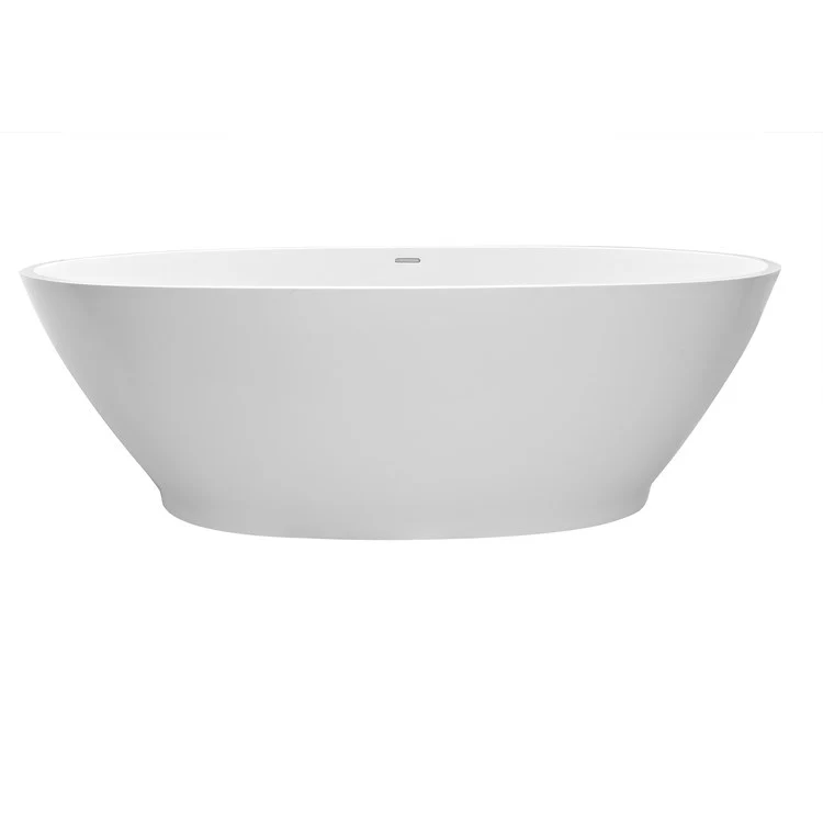 Air Tub Alissa 64.75 x 33.5 Inch Freestanding Air Bath Center White Gloss Oval Sculpturestone 90 Gallons 22 Inch - Frankwebs