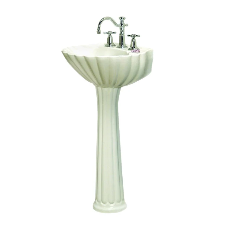 Pedestal Lavatory Bali Centerset Bisque Round - Frankwebs