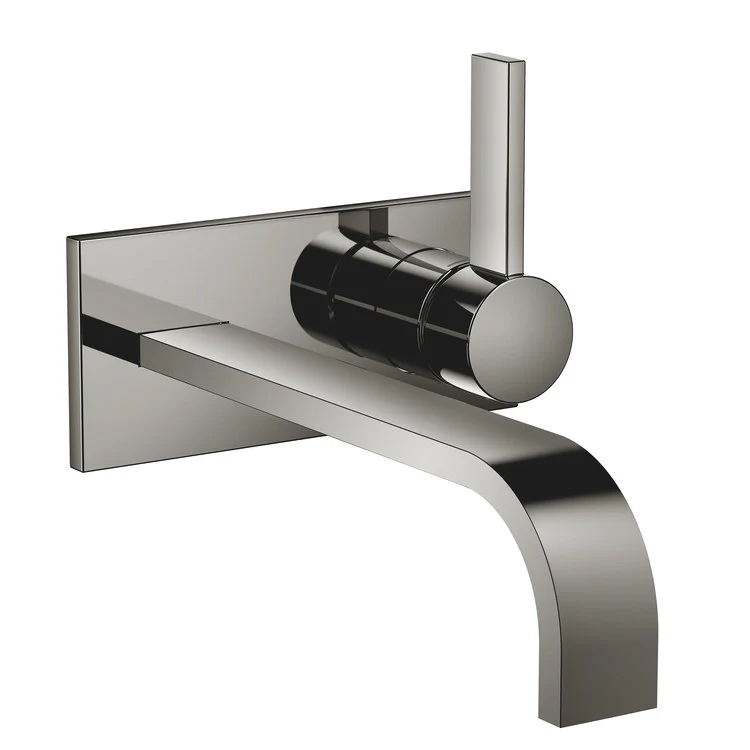 Lavatory Faucet MEM Wall Mount Mixer 1 Lever ADA Dark Chrome 1.2 Gallons per Minute Less Drain 2 Hole - Frankwebs