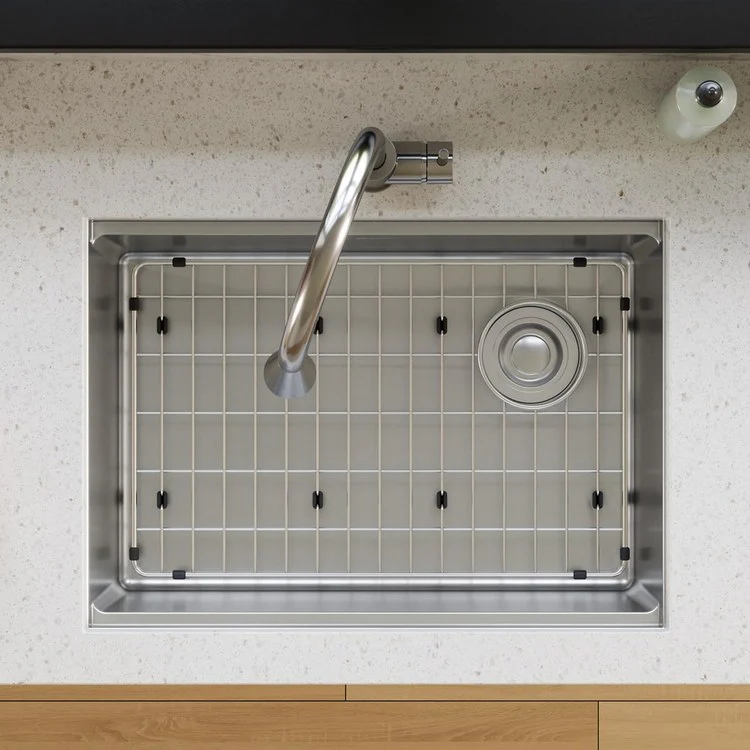 Sink Grid Crosstown Bottom Grid 22.5 x 14.5 Inch Polished Stainless Steel - Frankwebs