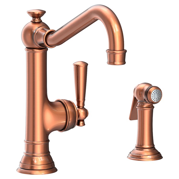 Jacobean Single Handle Kitchen Faucet with Side Sprayer - Frankwebs