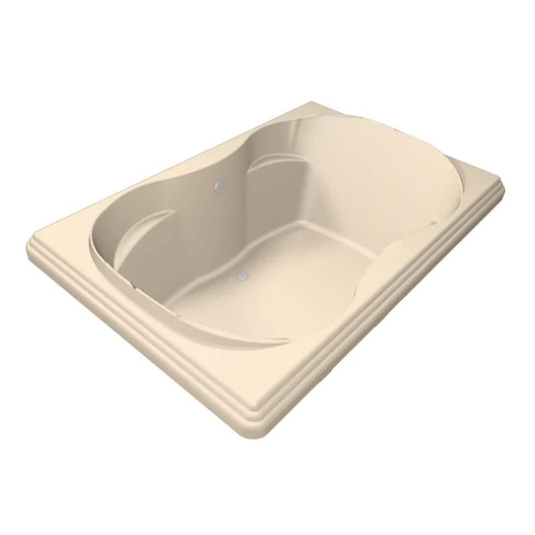 Combination Tub Designer Collection Jennifer 72 x 48 x 25 Inch Drop-In Center Drain Bone Rectangle - Frankwebs