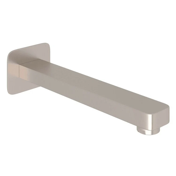 Tub Spout Quartile Satin Nickel 7-7/8 Inch 6.0 Gallons per Minute Brass Wall Mount - Frankwebs