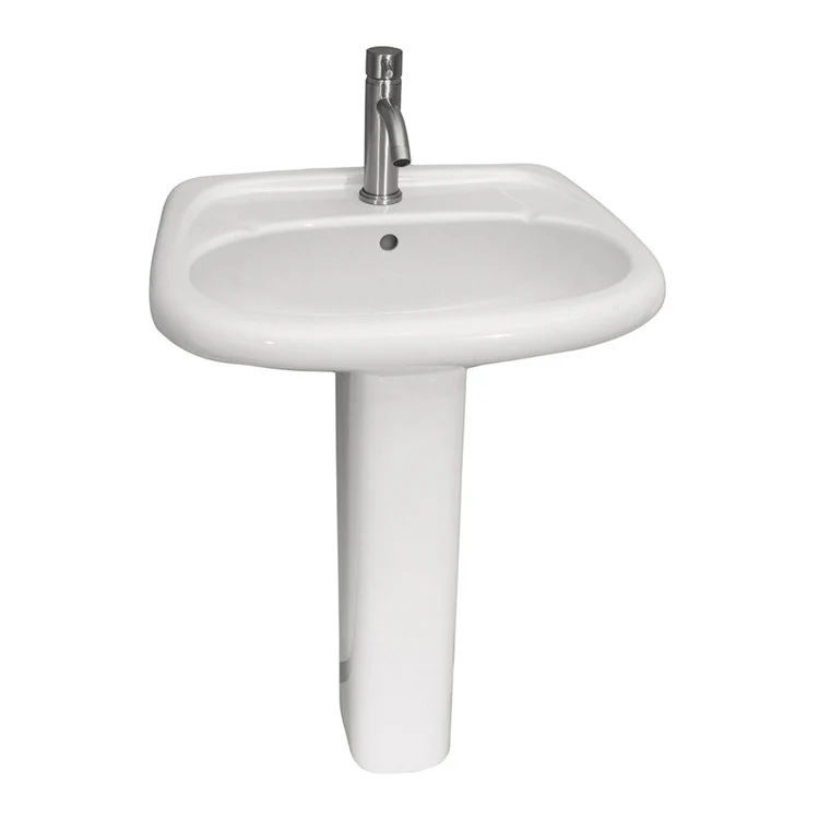 Pedestal Lavatory Flora White Oval - Frankwebs