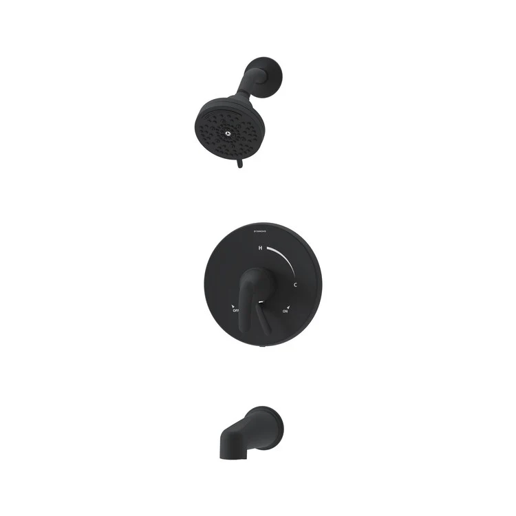 Tub and Shower Trim Elm with VersaFlex Integral Diverter 1 Lever Matte Black WaterSense ADA 2.0 Gallons per Minute Round 7 Function for S262 Series Temptrol VersaFlex Shower Valve - Frankwebs