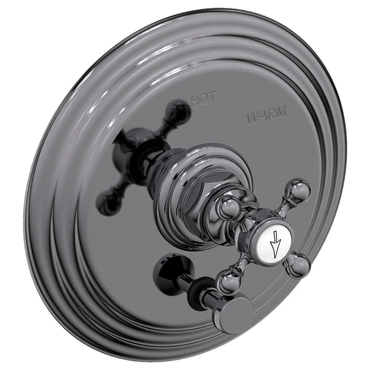 Astor Pressure Balance Tub/Shower Valve Trim Only with Cross Handle - Antique Brass - Frankwebs