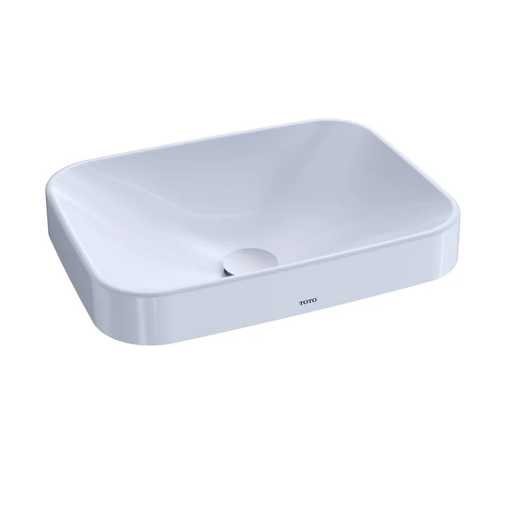 Lavatory Arvina 19-11/16 x 14-15/16 Inch Vessel CeFiONtect Glaze Cotton Front Overflow ADA Rectangle - Frankwebs