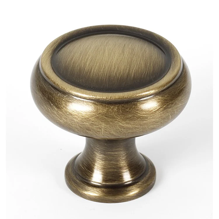 Knob Charlie's Round Antique English Matte Brass 1-1/4 Inch 1-1/8 Inch 3/4 Inch - Frankwebs