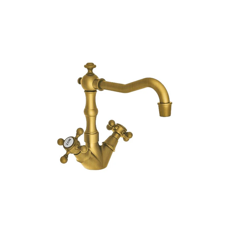 Bar Faucet Chesterfield 2 Cross ADA Satin Gold PVD Spout Height 5-1/4 Inch - Frankwebs