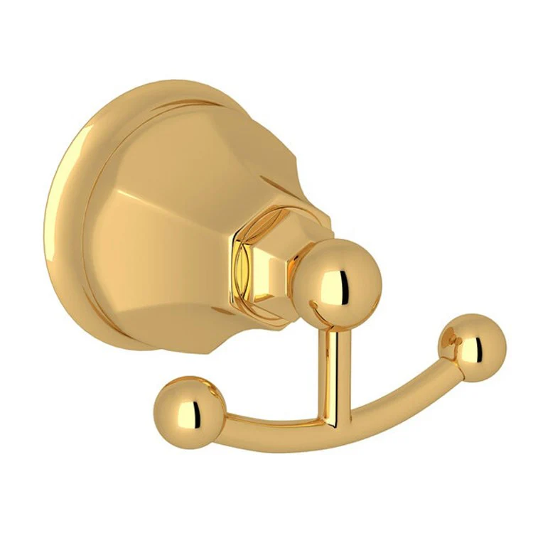 Robe Hook Palladian Double Italian Brass 2-7/8 Inch Wall Mount Brass - Frankwebs