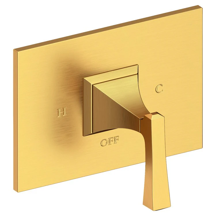 Pressure Balance Valve Trim Joffrey Rectangle 1 Lever Matte White ADA Depth 4-1/4 Inch - Frankwebs