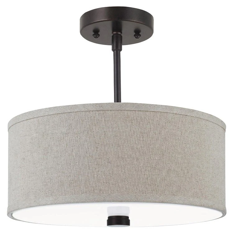 Dayna Two-Light LED Convertible Flush/Semi-Flush Mount Ceiling Fixture - Frankwebs