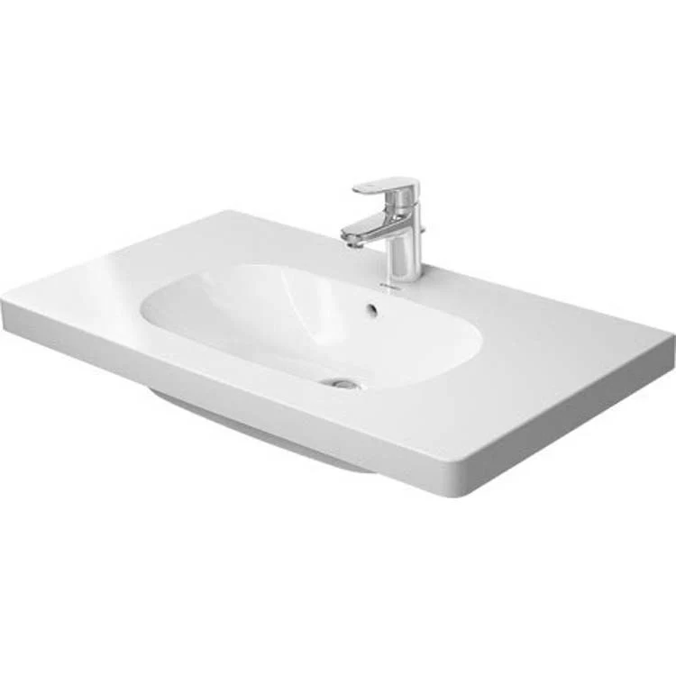 Lavatory Sink D-Code Wall Mount with Overflow 33-1/2 x 18-7/8 Inch Rectangle White 1 Hole - Frankwebs