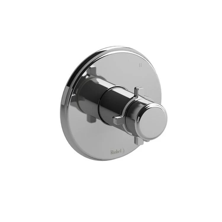 Thermostatic and Pressure Balance Valve Trim Momenti 1/2 Inch Round 3-Way 5 Function 1 Cross Brushed Nickel - Frankwebs
