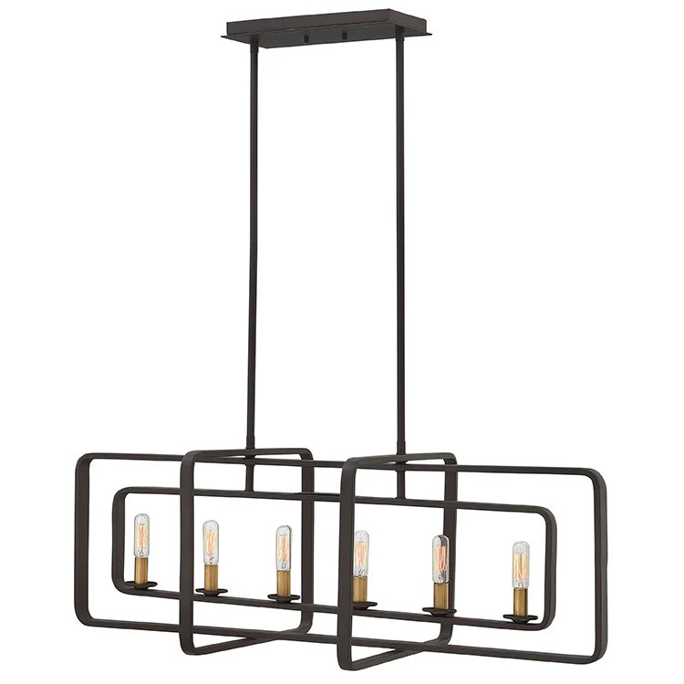 Quentin Six-Light Linear Chandelier - Frankwebs