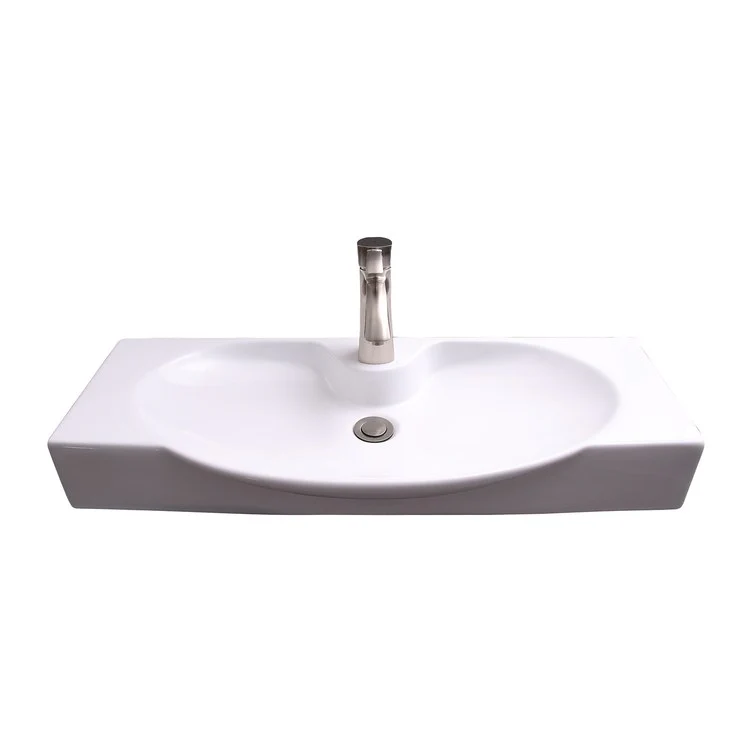 Lavatory Sink Walton Wall Hung 31-1/2 Inch Oval White - Frankwebs