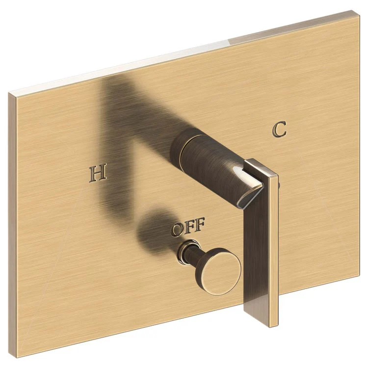 Metro Pressure Balance Tub/Shower Valve Trim Only with Lever Handle - Satin Brass PVD - Frankwebs