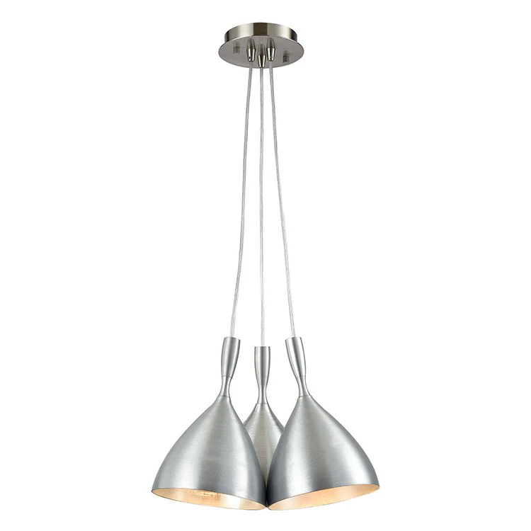 Spun Aluminum Three-Light Pendant - Frankwebs